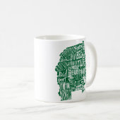 Typographie du comté d'Addison tasse blanche (Devant droit)