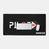 Typographie du pilote cool et avion à réaction, si (Clavier et souris)