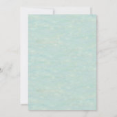 Typographie du sable de plage Starfish Faire-part  (Dos)