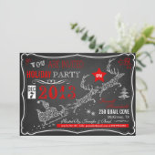 Typographie du tableau noir Invitation à la fête d (Debout devant)