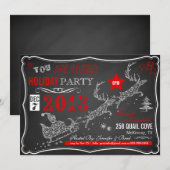 Typographie du tableau noir Invitation à la fête d (Devant / Derrière)