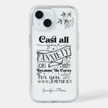 Typographie du texte noir, 1 Pierre 5:7 Écriture