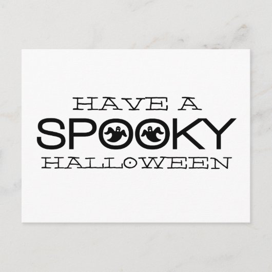 Typographie éffrayante Carte postale Halloween (Devant)