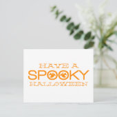 Typographie éffrayante Carte postale Halloween (Debout devant)