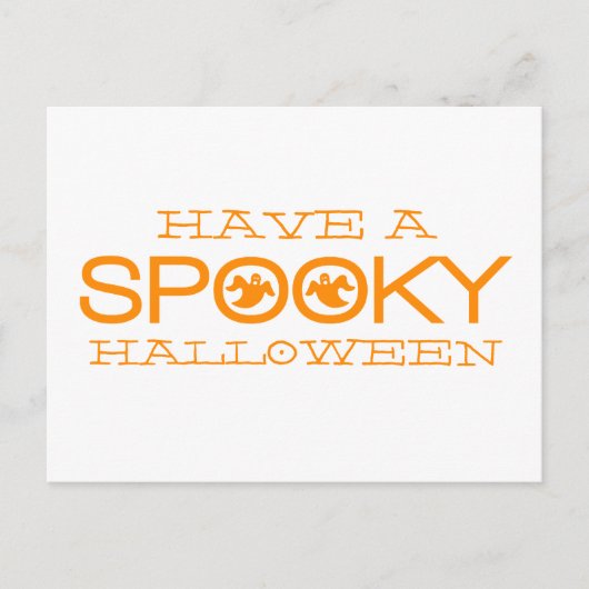 Typographie éffrayante Carte postale Halloween (Devant)