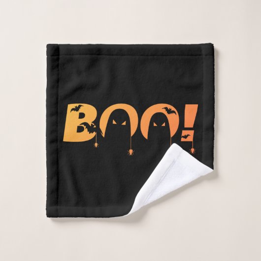 TYPOGRAPHIE effrayante et mignonne avec chauves-so (Gant de toilette)