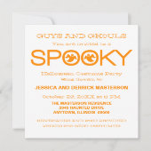 Typographie éffrayante Invitation du parti Hallowe (Devant)