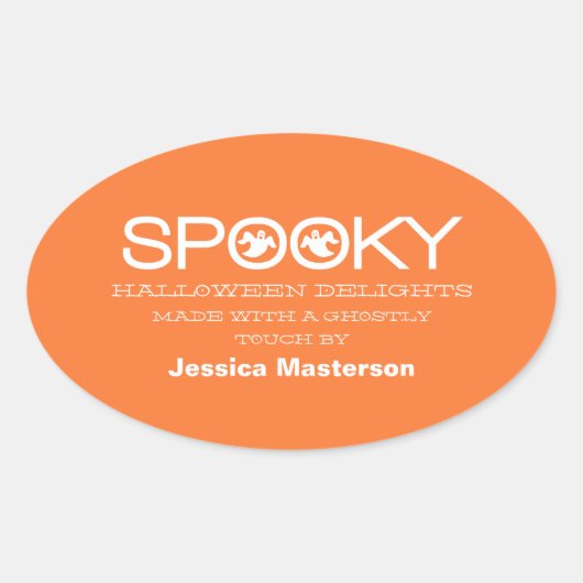 Typographie éffrayante Stickers de cuisson Hallowe (Devant)