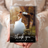 Typographie élégante 2 Mariage photo Carte de reme