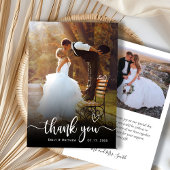 Typographie élégante 2 Mariage photo Carte de reme