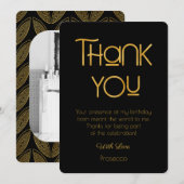 Typographie élégante Carte de remerciements photo  (Devant / Derrière)