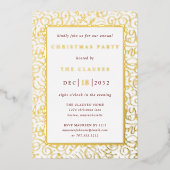 Typographie élégante Fête de Noël Foil Invitation (Recto)