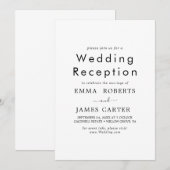 Typographie Élégante | Invitation de Réception de  (Devant / Derrière)