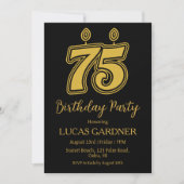 typographie élégante invitations 75e anniversaire (Devant)