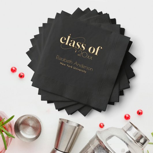 Typographie Élégante Moderne Fête de Diplômé Feuil