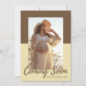 Typographie élégante Photo Faire-part de grossesse (Devant)