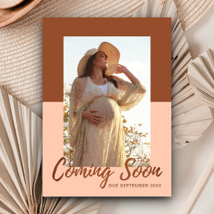 Typographie élégante Photo Faire-part de grossesse