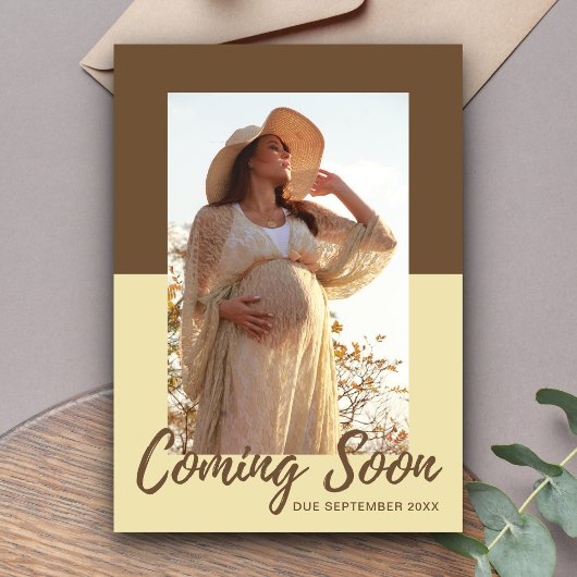 Typographie élégante Photo Faire-part de grossesse