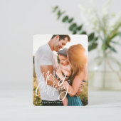 Typographie élégante Photo Noël Carte de vacances (Debout devant)