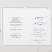 Typographie élégante Programmes de mariage Dusty B (Devant / Derrière)