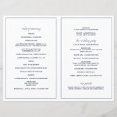 Typographie élégante Programmes de mariage Dusty B (Dos)