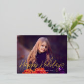 typographie élégante script photo joyeuse carte de (Debout devant)