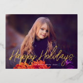 typographie élégante script photo joyeuse carte de (Recto)