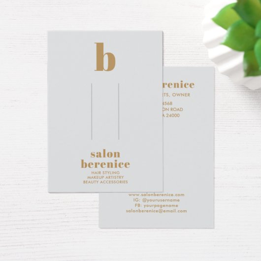 Typographie en gras Monogramme or Clips à cheveux (Bureau)