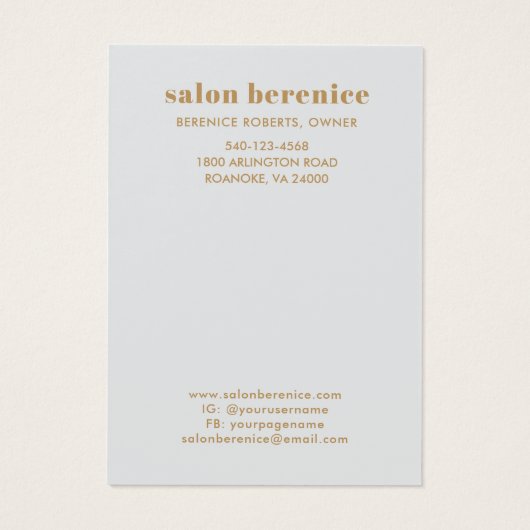 Typographie en gras Monogramme or Clips à cheveux (Dos)