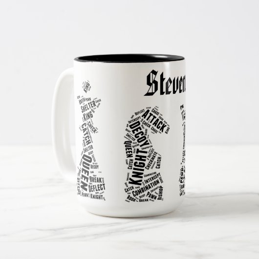 Typographie faite sur commande de tasse (Devant gauche)