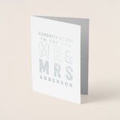 typographie félicitations carte mariage. (Devant)