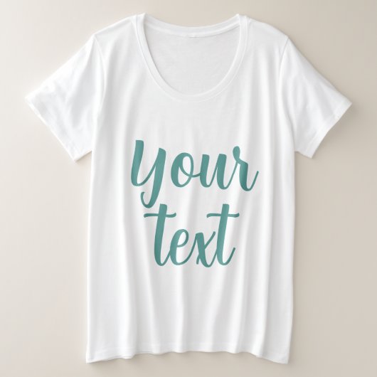 Typographie féminine Modèle Plus Taille Blanc Pers (Design devant)