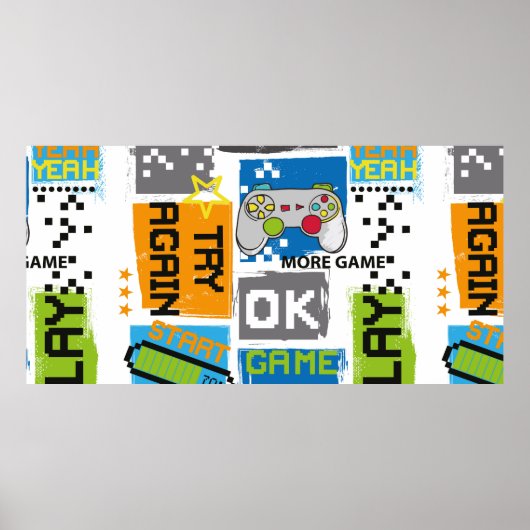 Typographie Game impression pixel. Illustration du (Devant)