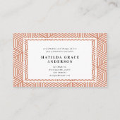 Typographie géométrique moderne élégant carte de v (Dos)