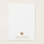 Typographie Gold Moon à oreille bijoux carte d'aff (Devant)