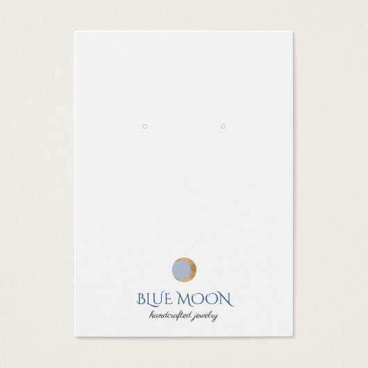 Typographie Gold Moon à oreille bijoux carte d'aff (Devant)