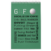Typographie GOLF 2026 Calendrier mural (Protection)