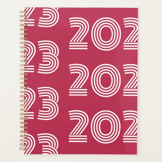 Typographie graphique moderne rose chaud 2023 (Devant)