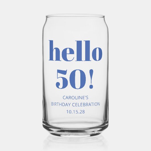 Typographie Gras Bleu Moderne Favori 50e Anniversa (Recto)