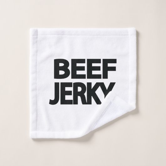 Typographie Gras de Beef Jerky (Gant de toilette)