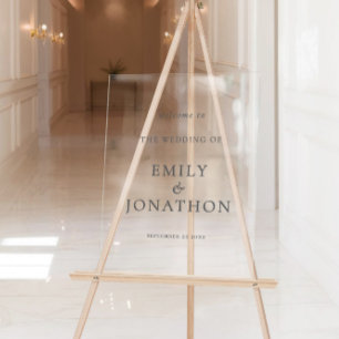 Typographie gris minimaliste Bienvenue au Mariage