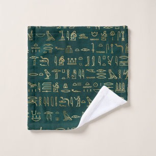 Typographie hiéroglyphes égyptiens dorés Egypte