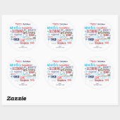 Typographie HIVER Fun Writing Favoriser Sticker (Feuille)