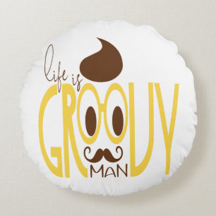 Typographie Imprimer Lunettes de vue Coussins rond