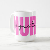 Typographie Infirmière inscrite Mug (Devant gauche)