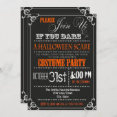 Typographie Invitation de la fête d'Halloween (Devant / Derrière)