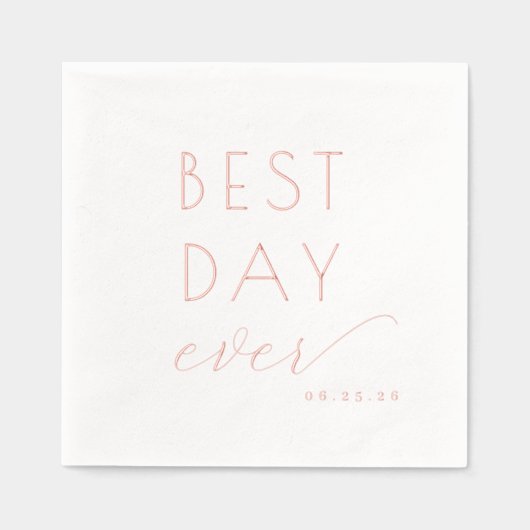 Typographie Joyeuse Rose Doré (Recto)