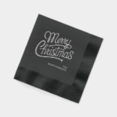 Typographie Joyeux Noël Napkins en papier d'alumin (Gauche)