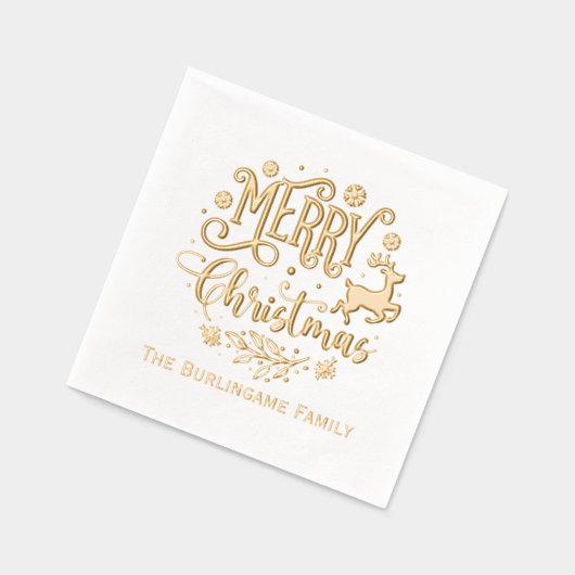 Typographie Joyeux Noël Nom de Famille (Gauche)