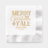 Typographie Joyeux Noël Y'all Nom de famille Date (Recto)
